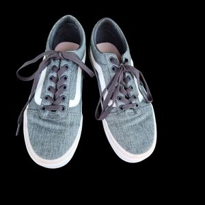 Vans Gray and Pale Pink Women's Sneakers